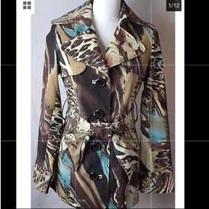 Gorgeous vertigo Paris swirl abstr cheetah belted